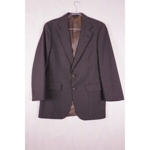 VTG Chaps Ralph Lauren Varsity Blazer 38R Gray 100% Wool Made in USA